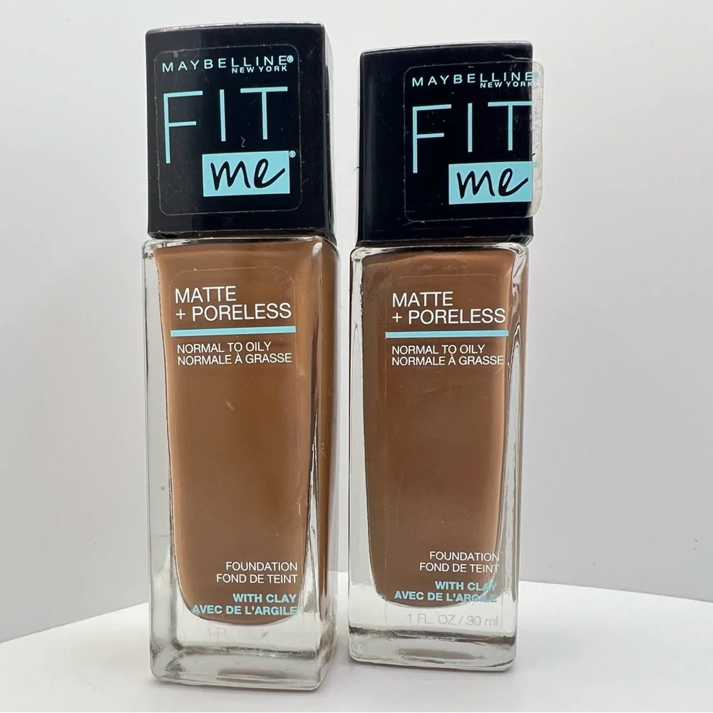 $6 🌸 (2) Maybelline Fit Me Foundation ~ 362 Truffle ~ Matte & Poreless ~ NEW